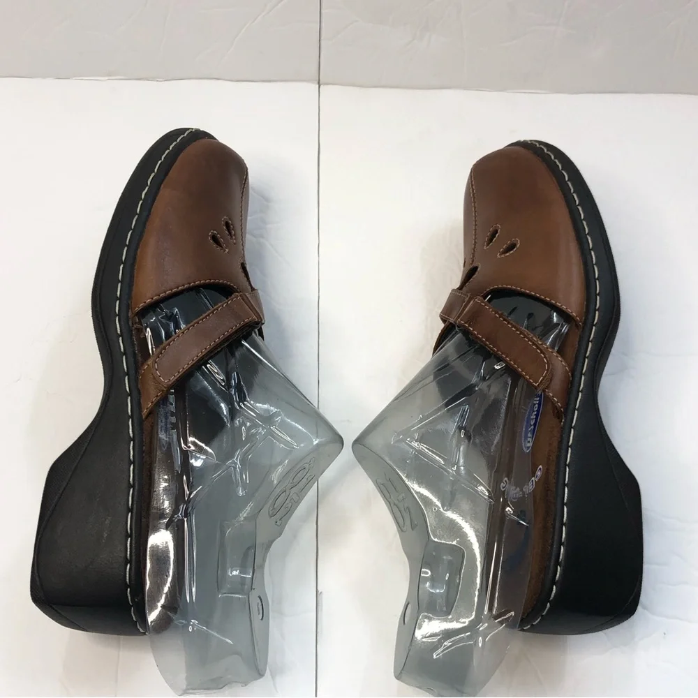Dr Scholls Sandals Womens Size 7.5 Gel Pac Criss Cross Heel Hook Loop